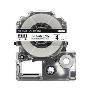 キングジム テプラPRO 用 互換 テープ カートリッジ 4mm SS4KW 対応 SS4Kの強粘着 白地 黒文字｜ペタリスト Yahoo!店