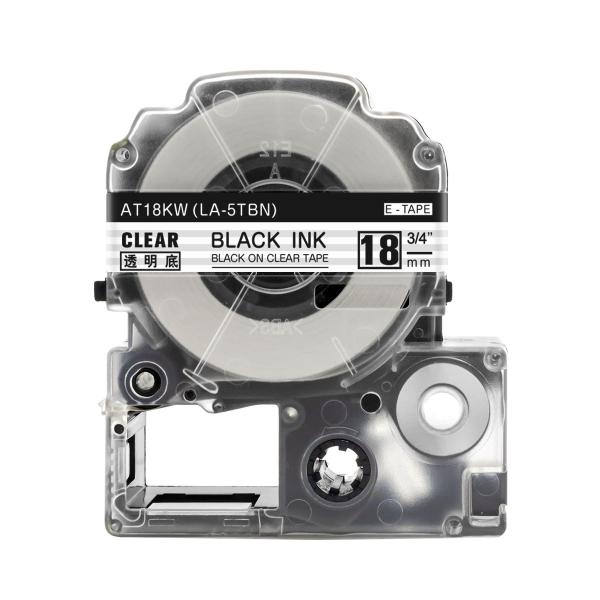 キングジム テプラPRO 用 互換 テープ カートリッジ 18mm ST18KW 対応 ST18Kの...