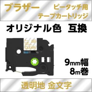 ブラザー用 ピータッチ 互換 ラミネート 幅12mm 黒 テープ 白文字 SH