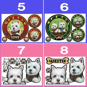 犬 ステッカー ペット ウエスティ ホワイトテ...の詳細画像2