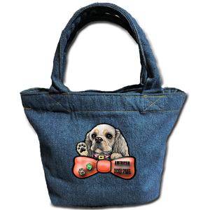 お散歩バッグ ダックスフンド 6 デニムバッグ/犬 トート ポケット