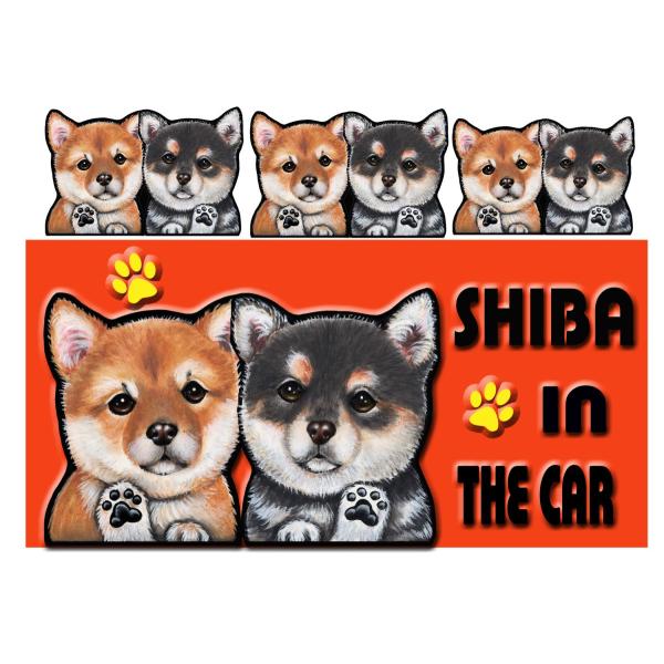 DOG IN THE CAR ステッカー 柴犬202 犬 シール  オーダー 可愛い 車  グッズ ...