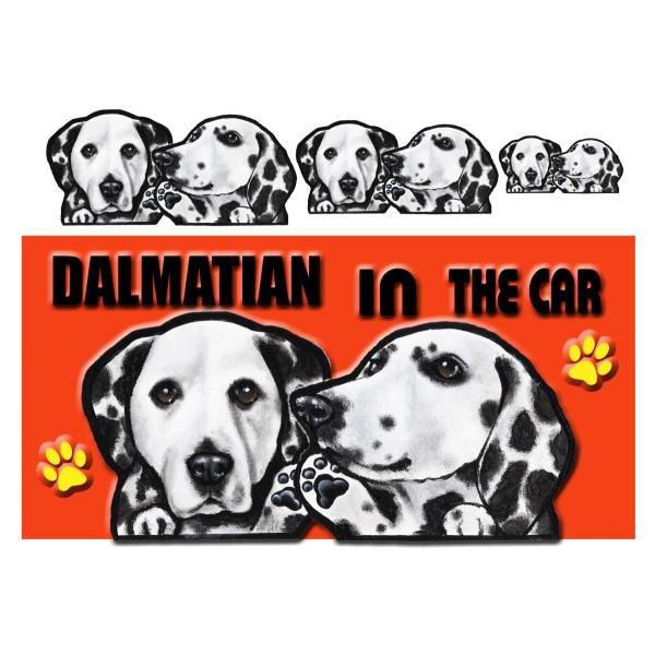 DOG IN THE CAR ステッカー ダルメシアン201 犬 シール  オーダー 可愛い 車  ...
