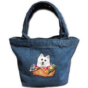お散歩バッグ コーギー 2 デニムバッグ/犬 トート ポケット バック
