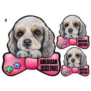 リボン 犬 ステッカー アメリカンコッカースパニエル 8 シール 可愛い 車 壁 玄関 オーダー グッズ プレゼント ドッグ イラスト シルエット かわいい 顔 R 1 8 ステッカーグッズのペットちゃん 通販 Yahoo ショッピング
