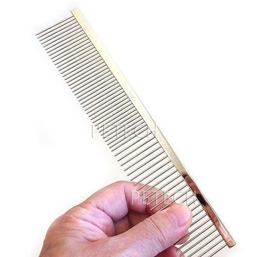 ハチコウ 両目櫛 オリジナル グレイハウンドタイプ ペット コーム トリミング ブラシ 　【メール便...