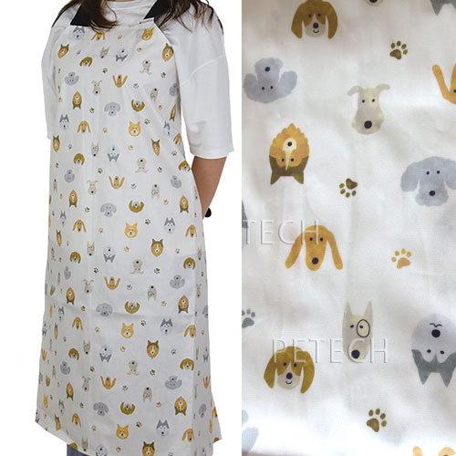 【防水】トリミングエプロン　ドッグフェイス柄　アジャスターバックルタイプ　防水エプロン　【メール便対...