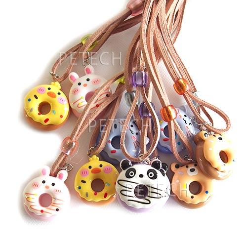 アニマルドーナツネックレス　１０ケ入り（BN-143）　【メール便対応】　★