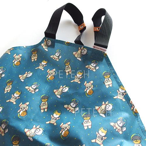 【防水】トリミングエプロン　宇宙犬柄　アジャスターバックルタイプ　防水エプロン　【メール便対応】　★