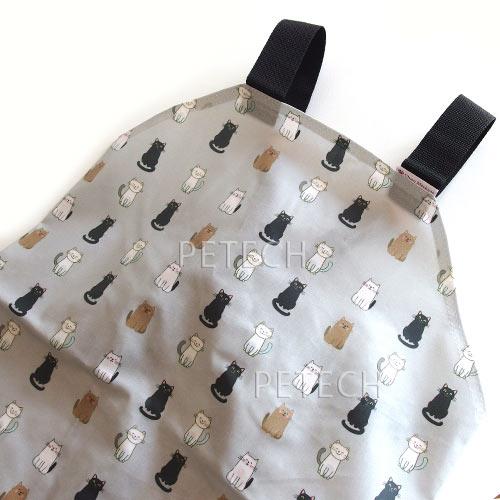 【防水】トリミングエプロン　座りねこ柄　アジャスターバックルタイプ　防水エプロン　【メール便対応】　...