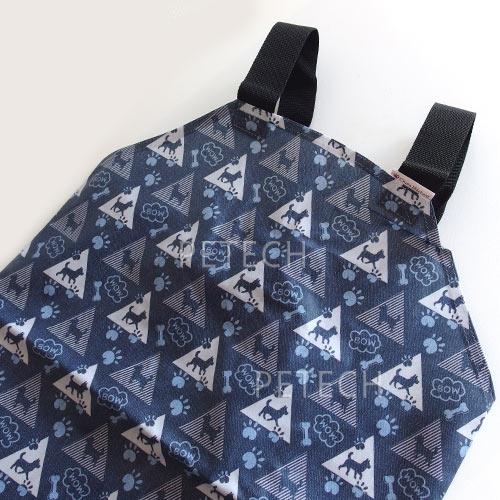 【防水】トリミングエプロン　WAN-DENIM柄　アジャスターバックルタイプ　防水エプロン　【メール...