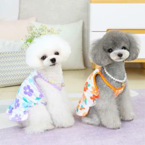 犬 服 ドッグウェア 春夏 花柄ワンピース 犬...の詳細画像1