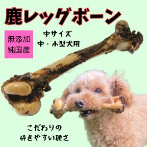 シカ骨　鹿大骨　中　1本　国産 無添加 ジビエ 犬用おやつ レッグボーン 鹿骨 骨 ボーン 小型犬 中型犬 大型犬 犬おやつ