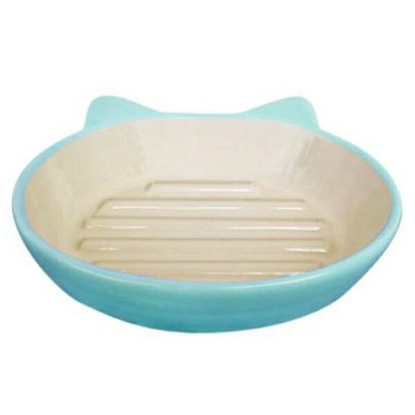 ◇プラッツ イージーダイナー キャットディッシュ ライトブルー