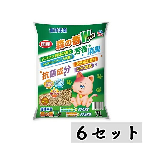 【まとめ買い】◇アース・ペット 猫砂楽園 森の香ダブル 7L×6セット