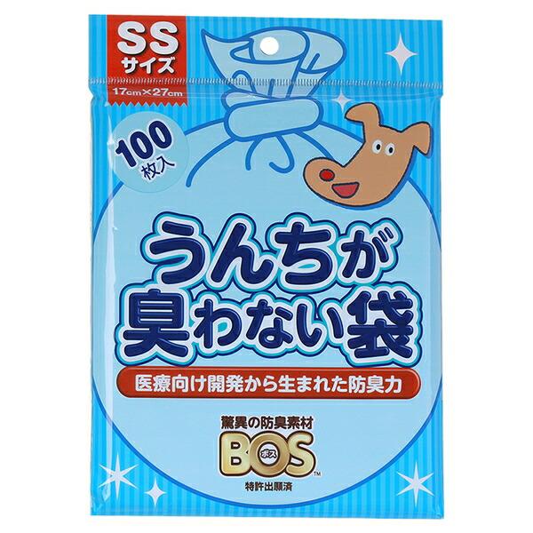 ◇クリロン化成(kurilon) うんちが臭わない袋 BOS イヌ用 SSサイズ 100枚入 おむつ...