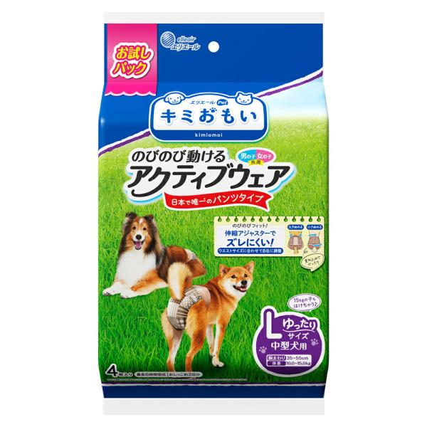◇大王製紙 キミおもい のびのび動けるアクティブウェア Lゆったり お試し4枚