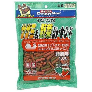 ◇ドギーマンハヤシ食品 ヘルシーエクセルササミ&野菜ジャーキーフード 400g
