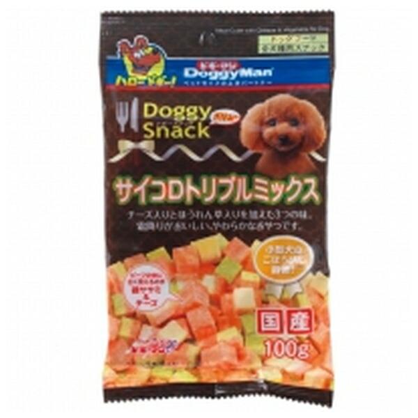 ◇ドギーマンハヤシ食品 ドギースナックバリューサイコロトリプルミックス 100g
