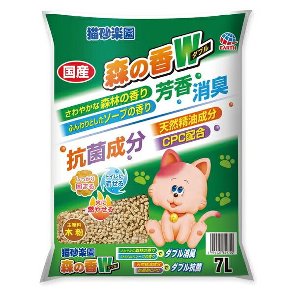 ◇アース・ペット 猫砂楽園 森の香ダブル 7L [4994527829700]