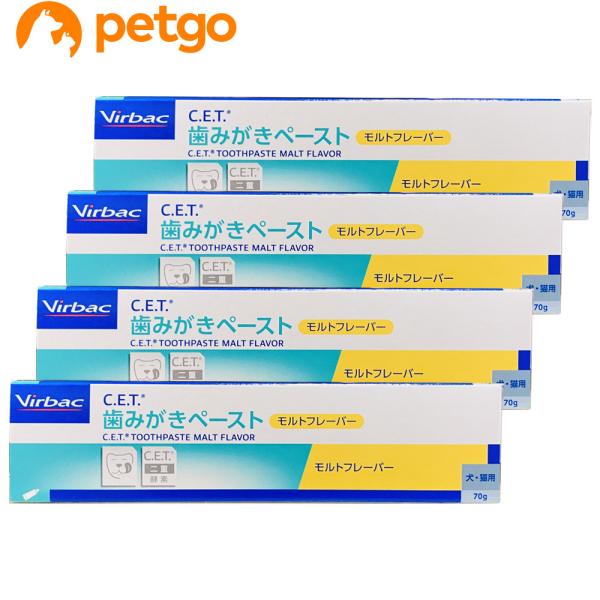 【4個セット】ビルバック C.E.T.犬猫用歯みがきペースト（モルトフレーバー）70g