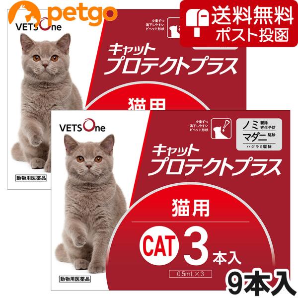 【ネコポス(同梱不可)】ベッツワン キャットプロテクトプラス 猫用 9本 (動物用医薬品)