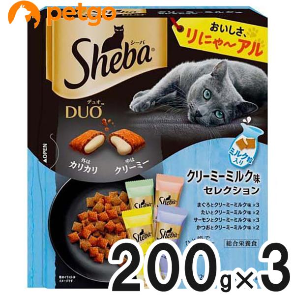 シーバ デュオ クリーミーミルク味セレクション 200g×3【まとめ買い】