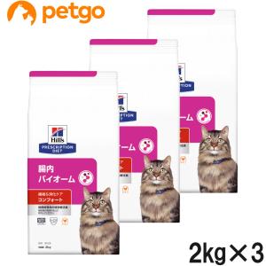 【3袋セット】ヒルズ 食事療法食 猫用 腸内バイオーム 繊維＆消化ケア ドライ 2kg｜ペットゴー ヤフー店