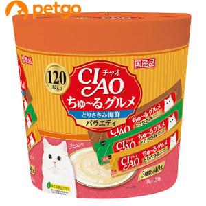 CIAO(チャオ) ちゅ〜るグルメ とりささみ海鮮バラエティ 120本入り