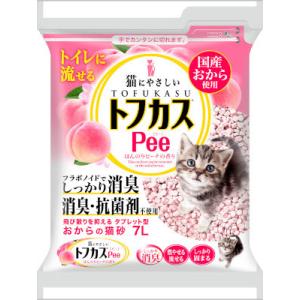 【送料無料】トフカス　Pee（猫砂）7L　×４袋セット｜petgoods-lirya