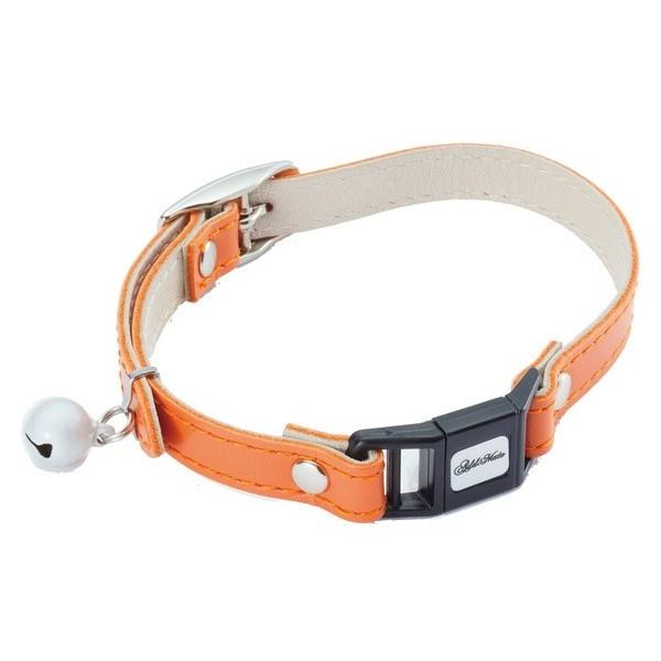 猫 首輪 カラー アドメイト Add.Mate レザースタイルカラー S オレンジ 牛革 猫用 日本...