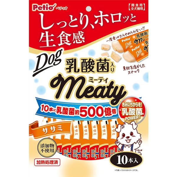 犬用おやつ Meaty ミーティ ササミ 乳酸菌入り 10本入 鶏 レトルト 無添加 ササミ 3ヶ月...