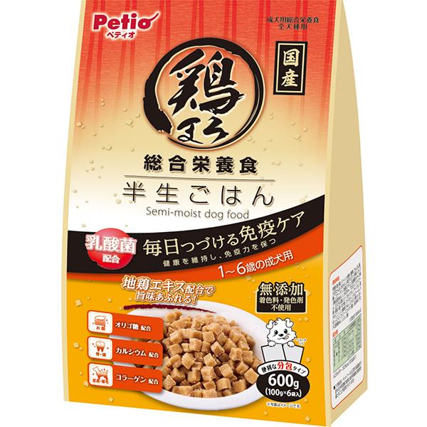 ペティオ 鶏まろ 総合栄養食 半生ごはん 1〜6歳の成犬用 600g | Petio 成犬用総合栄養...