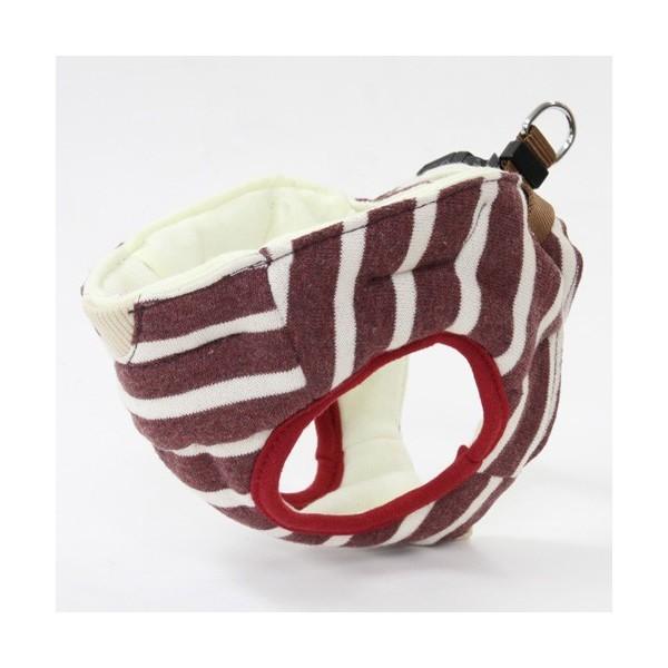 犬 ハーネス 胴輪 ペティオ Petio 7歳からのやさしいハーネス ボーダー SS レッド 超小型...