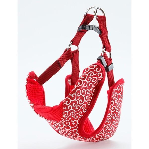 犬 ハーネス 胴輪 ペティオ Petio 犬雅 唐草ベストハーネス S レッド 小型犬 シーズー キ...