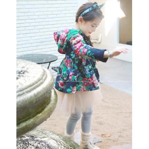 韓国子供服 レギンス 花柄 アンバー amber スパッツ : am-1750a : Le  