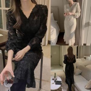 ワンピース お呼ばれ 韓国 即納 ロング プチプラ 黒 白 パーティードレス 安い おしゃれ 結婚式 二次会 謝恩会 セクシー 可愛い 長袖 きれいめ 海外 Stdl543 プチプラドレス 通販 Yahoo ショッピング