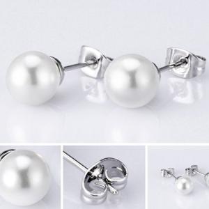 ピアス レディース 真珠 パール（8mm) 一粒 k18 18金 金属アレルギー対応 プチルル 入学...