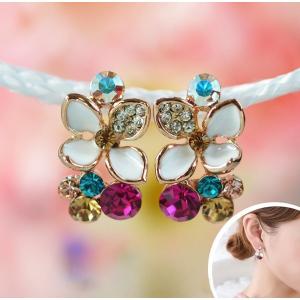 ピアス レディース ビジュー フラワー お花畑 ...の商品画像