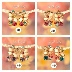 ピアス レディース ビジュー フラワー お花畑...の詳細画像3