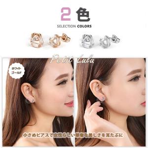 ピアス レディース 立体三角 スワロフスキー ...の詳細画像5