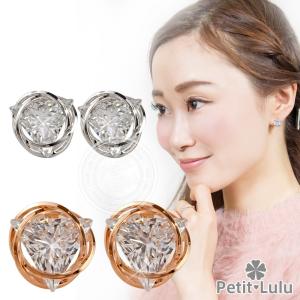 ピアス レディース AAA級ダイヤモンドCZ クロスループ ...