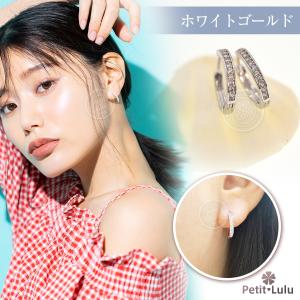 ピアス フープピアス レディース 18金 シン...の詳細画像4