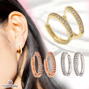 ピアス フープピアス レディース 18金 シン...の詳細画像2