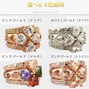 リング 指輪 レディース スワロフスキー 3連...の詳細画像2