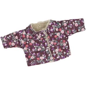 ぬいぐるみ 服 ノーカラー 花柄 コート テディベア