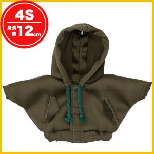 ぬいぐるみ 服 マウンテンパーカー カーキ テディベア 洋服 身長12cm用 4S 着せ替え ぬい ぬいばサイズ コスチューム 秋 誕生日プレゼント プティルウ