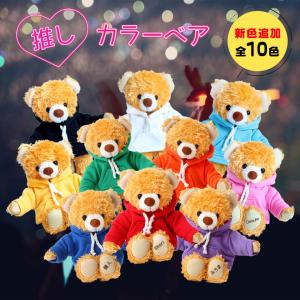 推し活グッズ 名入れ プレゼント 名前入りのプレゼント おしゃれ キーホルダー ぬいぐるみ くま テディベア 誕生日 女性 子供 推しカラーベア