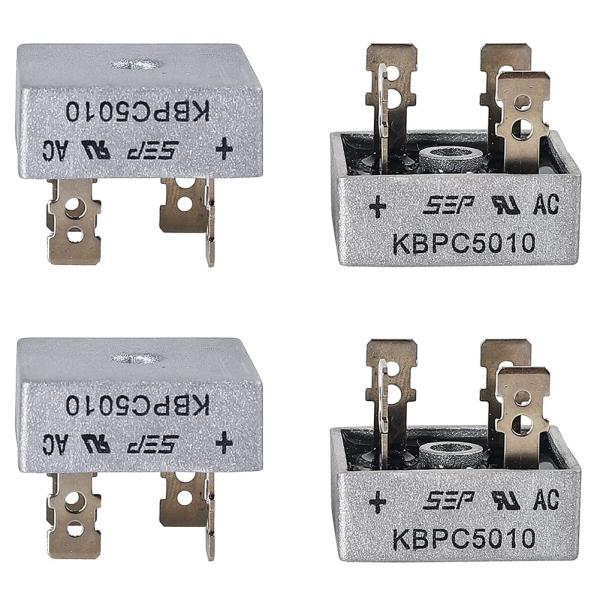 PENGLIN 4個 KBPC5010 ブリッジ整流器 ブリッジダイオード 単相 50A 1000V...