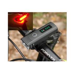 光センサー＆軽＆テールライト付き自転車ライト 自動点灯 USB充電式 4モード 2000mAh IP65防水 1000ルーメン